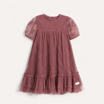 Kids' Red Embroidered Dress